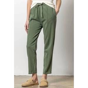 NEW LILLA P front seam sweat pant in elm